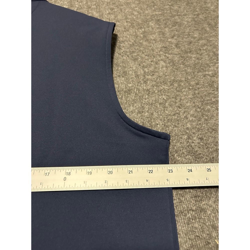 Peter Millar Vest Mens Large Blue Golf Galway Stretch Loop Terry 1/4 Zip - Picture 7 of 7